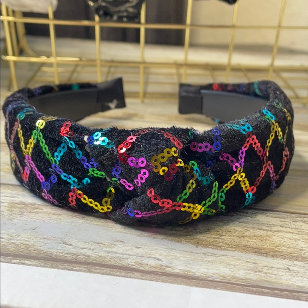 Rainbow Black HairBand